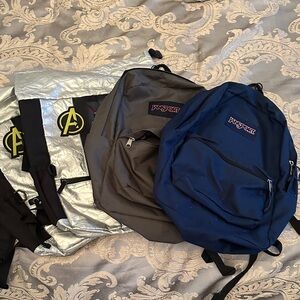 JanSport gray and Brown Backpacks